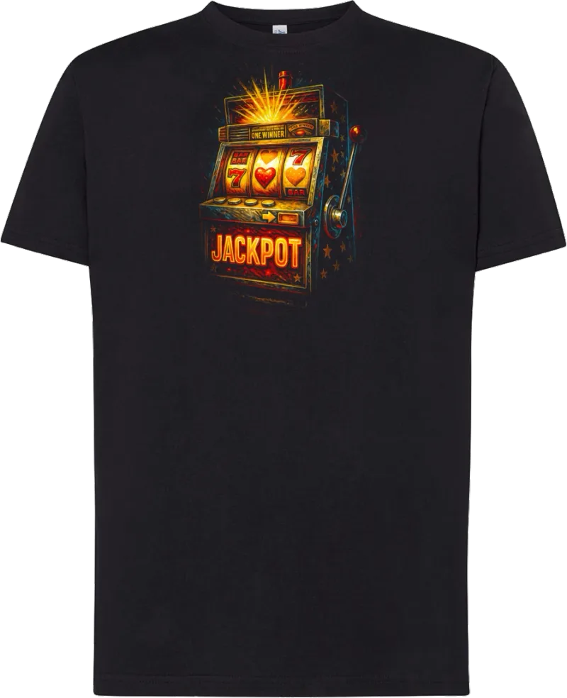 Jackpot — koszulka bawełniana 190g własny nadruk — v_czarny
