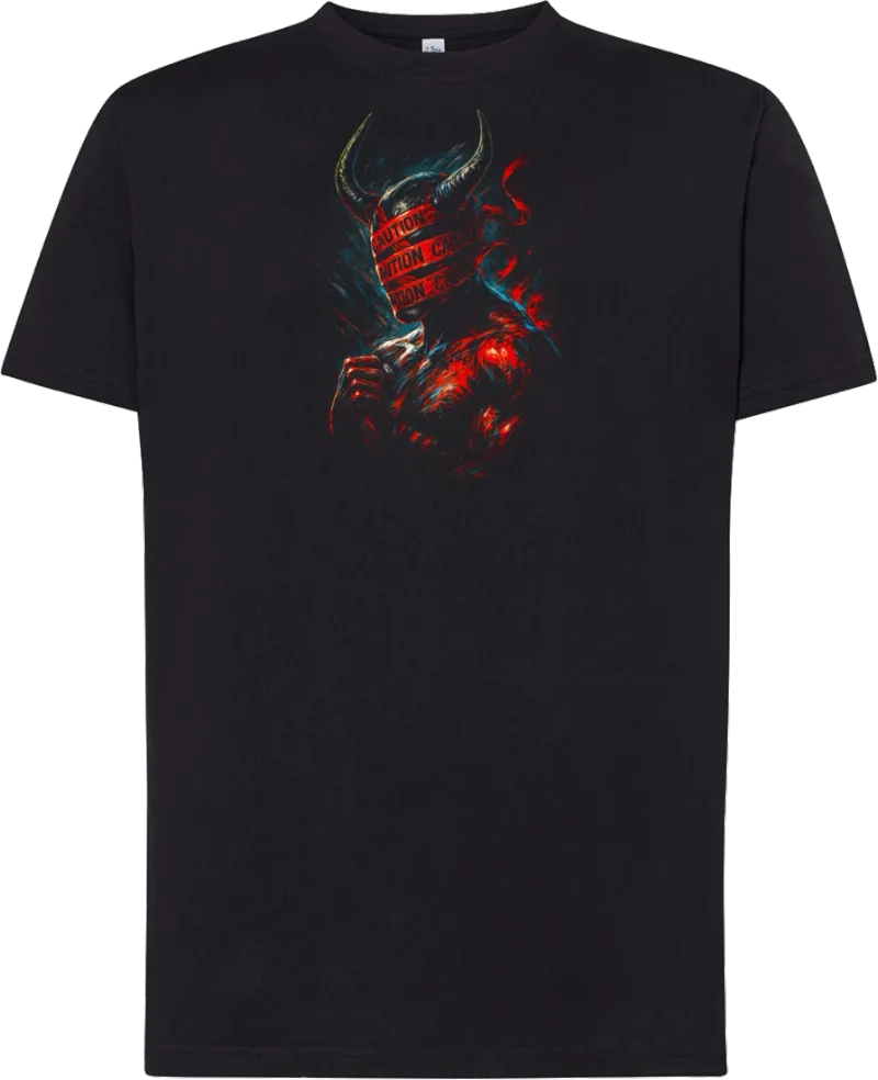 Caution Devil — koszulka bawełniana 190g własny nadruk — v_czarny