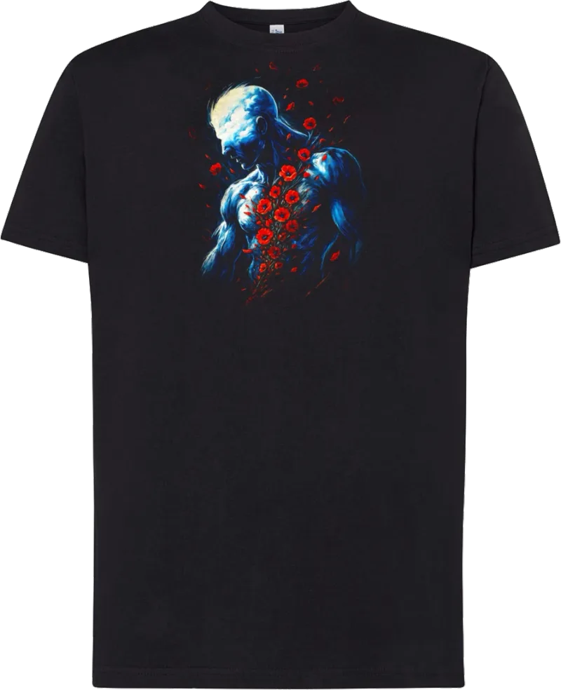 Poppy Man — koszulka bawełniana 190g własny nadruk — v_czarny