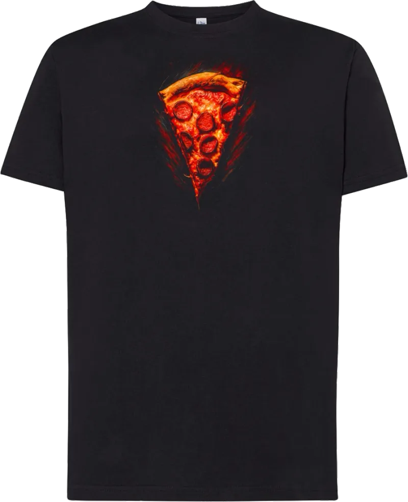 Pizza Slice — koszulka bawełniana 190g własny nadruk — v_czarny