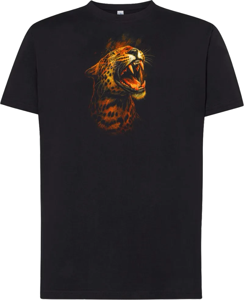 Leopard Roar — koszulka bawełniana 190g własny nadruk — v_czarny