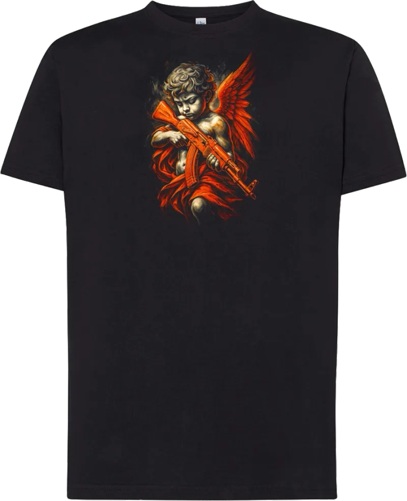 AK Cherub — koszulka bawełniana 190g własny nadruk — v_czarny