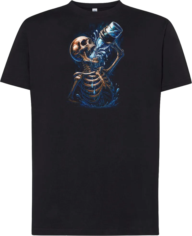 Thirsty Skeleton — koszulka bawełniana 190g własny nadruk — v_czarny