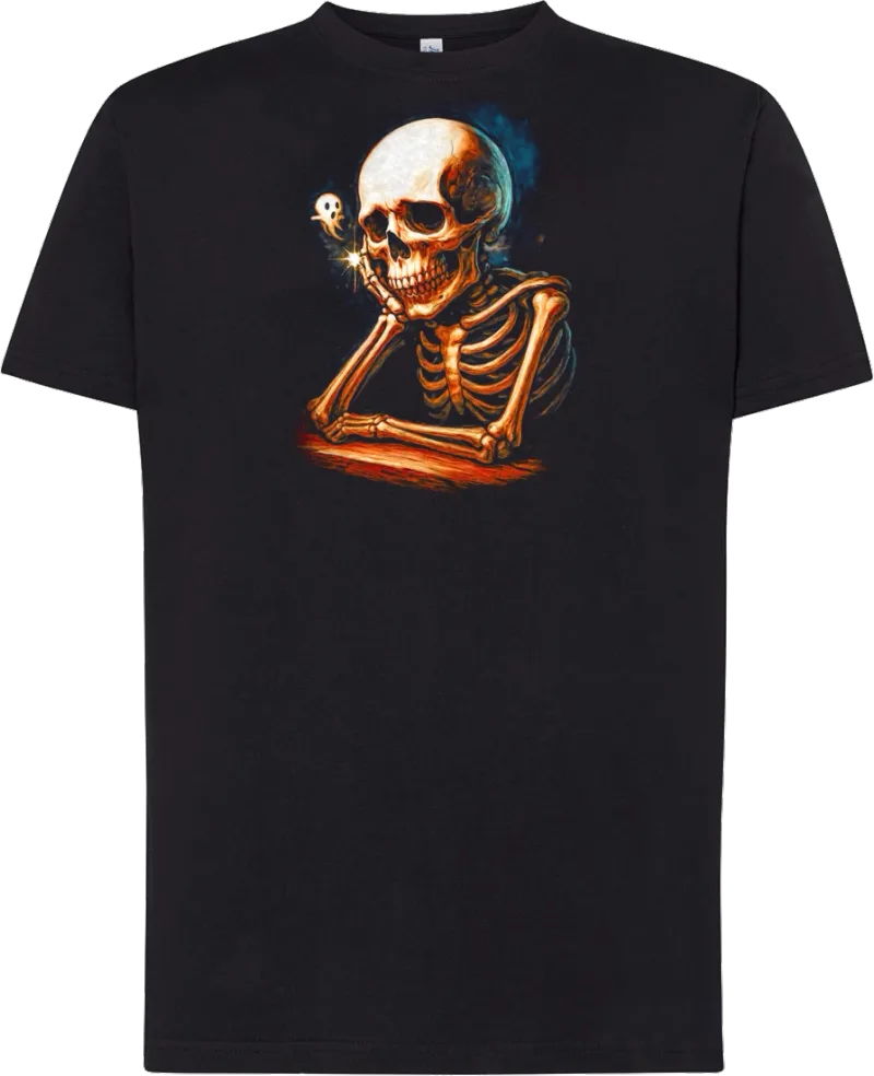 Bored Skeleton — koszulka bawełniana 190g własny nadruk — v_czarny