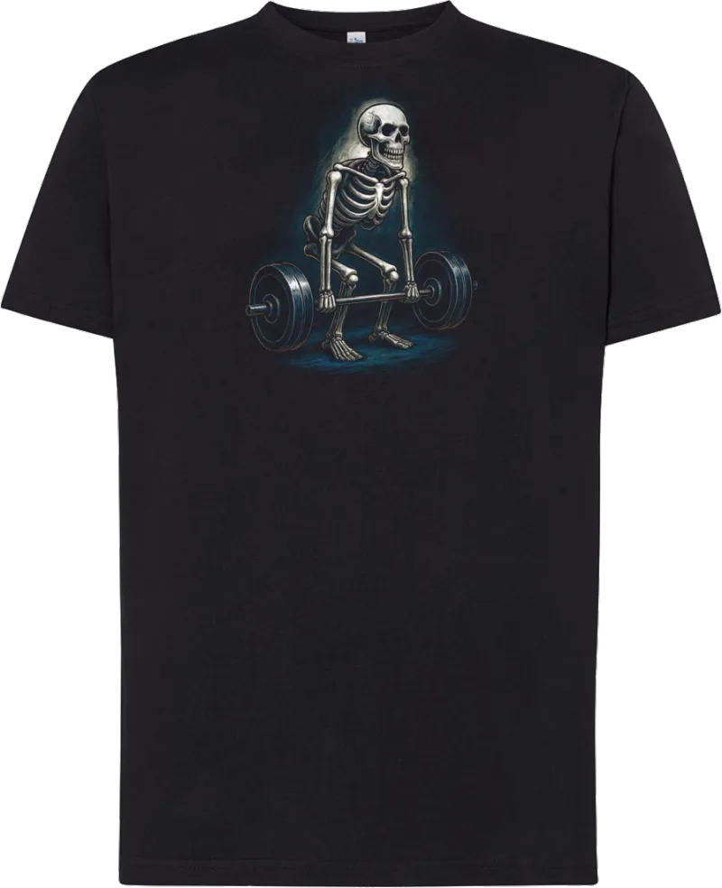 Deadlift Skeleton — koszulka bawełniana 190g własny nadruk — v_czarny